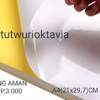 

✻ kertas stiker mengkilap/glossy a4 isi 100 lembar/stiker label a4 ™