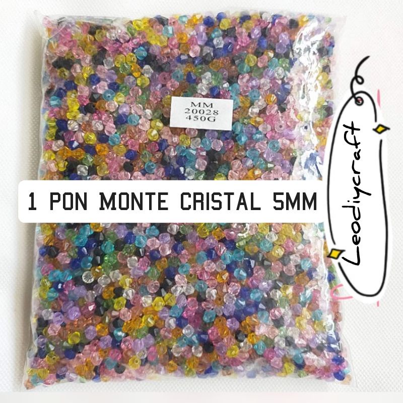 225 GRAM - 450 GRAM MONTE KRISTAL 5mm - Manik Cristal 5mm - Monte Manik