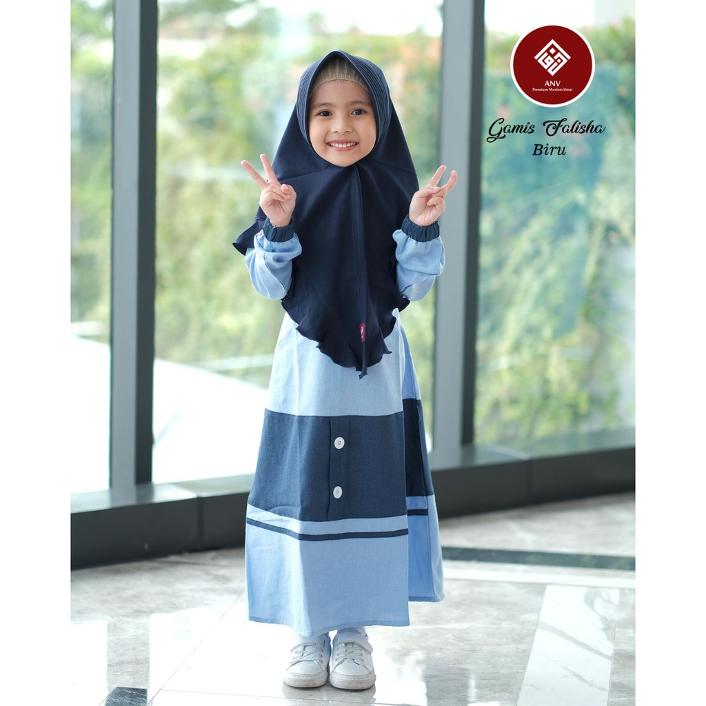 Gamis Anak Falisha Kids Plus Hijab (usia 2-6 thn) ANV