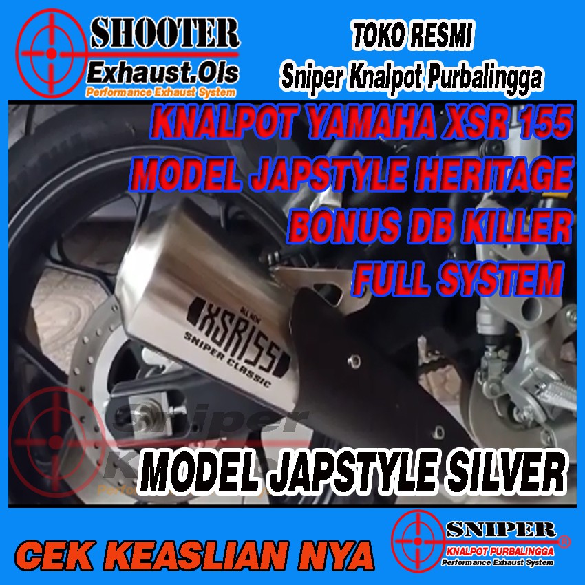 Knalpot Yamaha XSR 155 xsr155 Japstyle Heritage plus Db killer