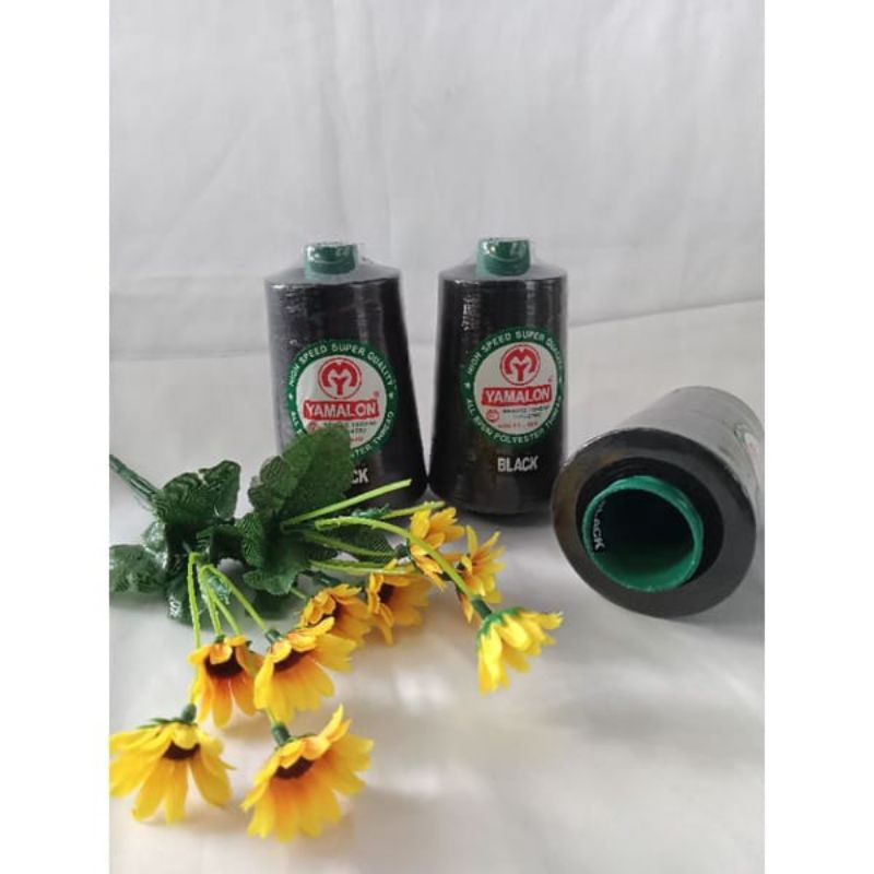 Jual Benang Jahit Yamalon Yard Hitam Putih Natural Shopee