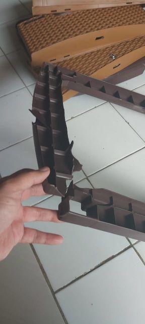 Container / Lemari Pakaian Napolly Plastik Motif Rotan Susun 4 Dan Susun 5