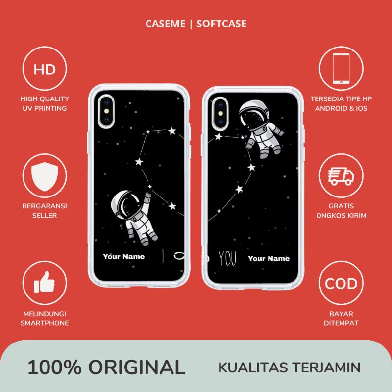 custom case couple pasangan all type hp lucu cute softcase casing cassing iphone oppo vivo samsung x