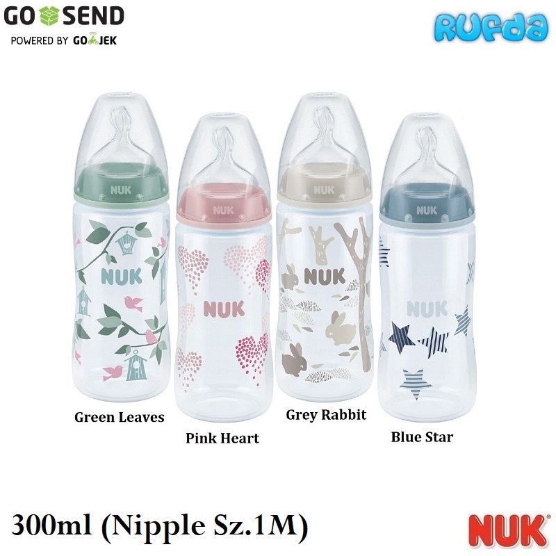 NUK Premium Choice+ Plus 300ml 0-6m PP Wide Neck Botol Susu Baby Bottle