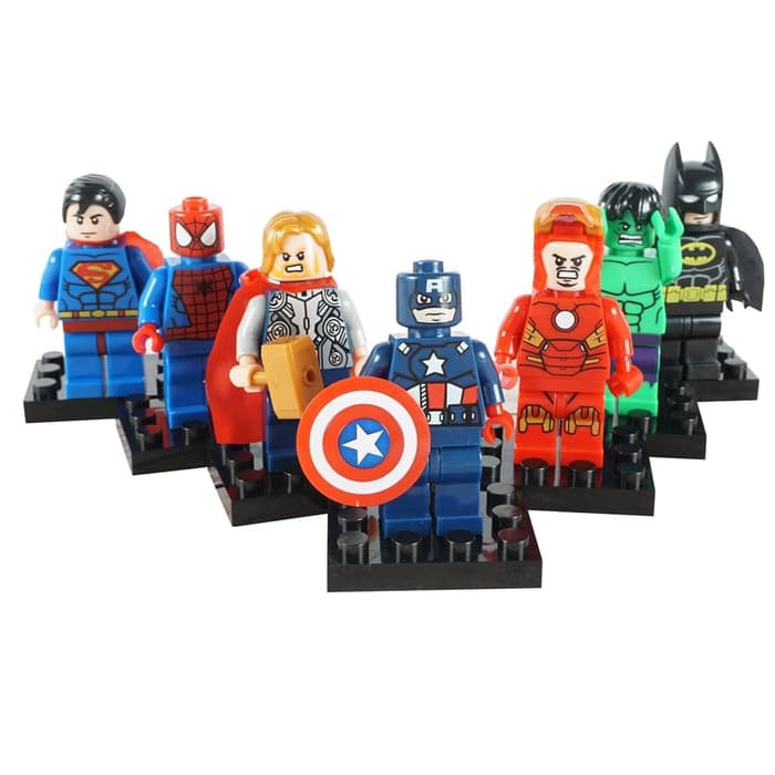 (TANPA BUNYI) Pajangan Figurine Lego Avengers  topper kue hiasan kue