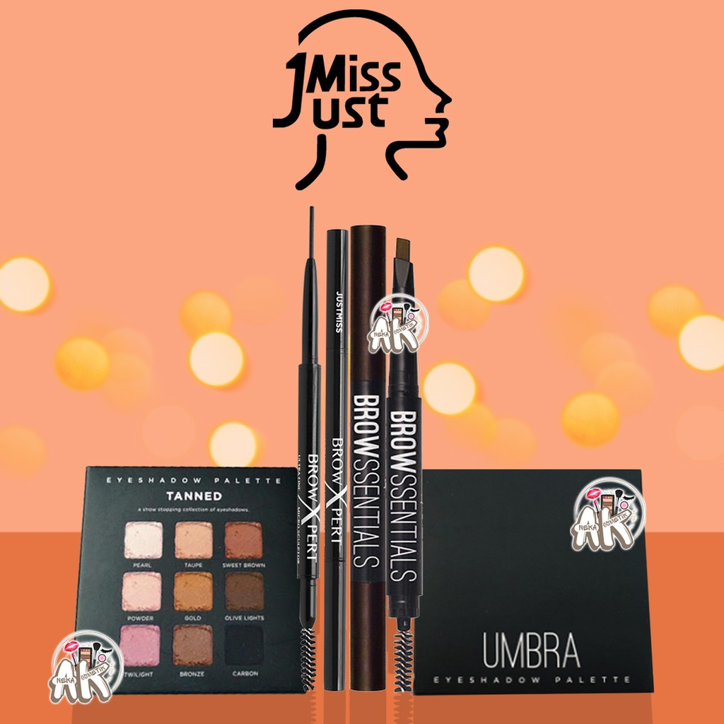 JUSTMISS EYEBROW BROWEXPERT/BROWSSENTIALS/UMBRA EYESHADOW TANNED