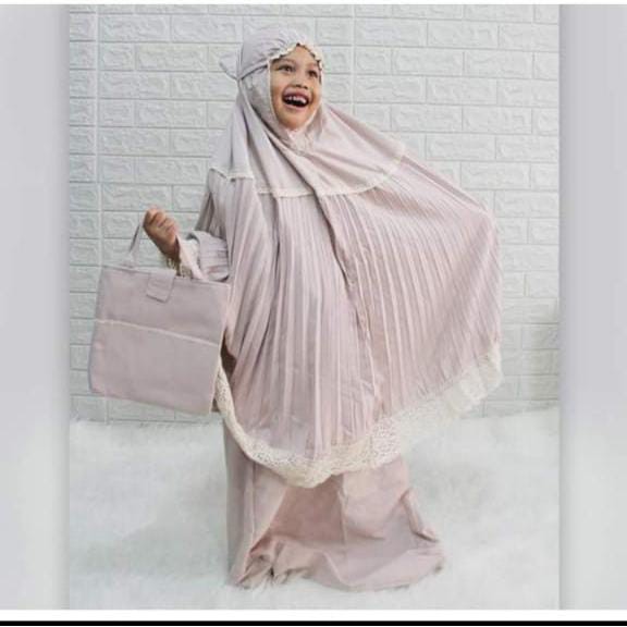 Mukenah anak / mukenah plisket renda MUKENAH ANAK PLISKET MURAH MUKENAH PLISKET RENDA MUKENAH KEKINI