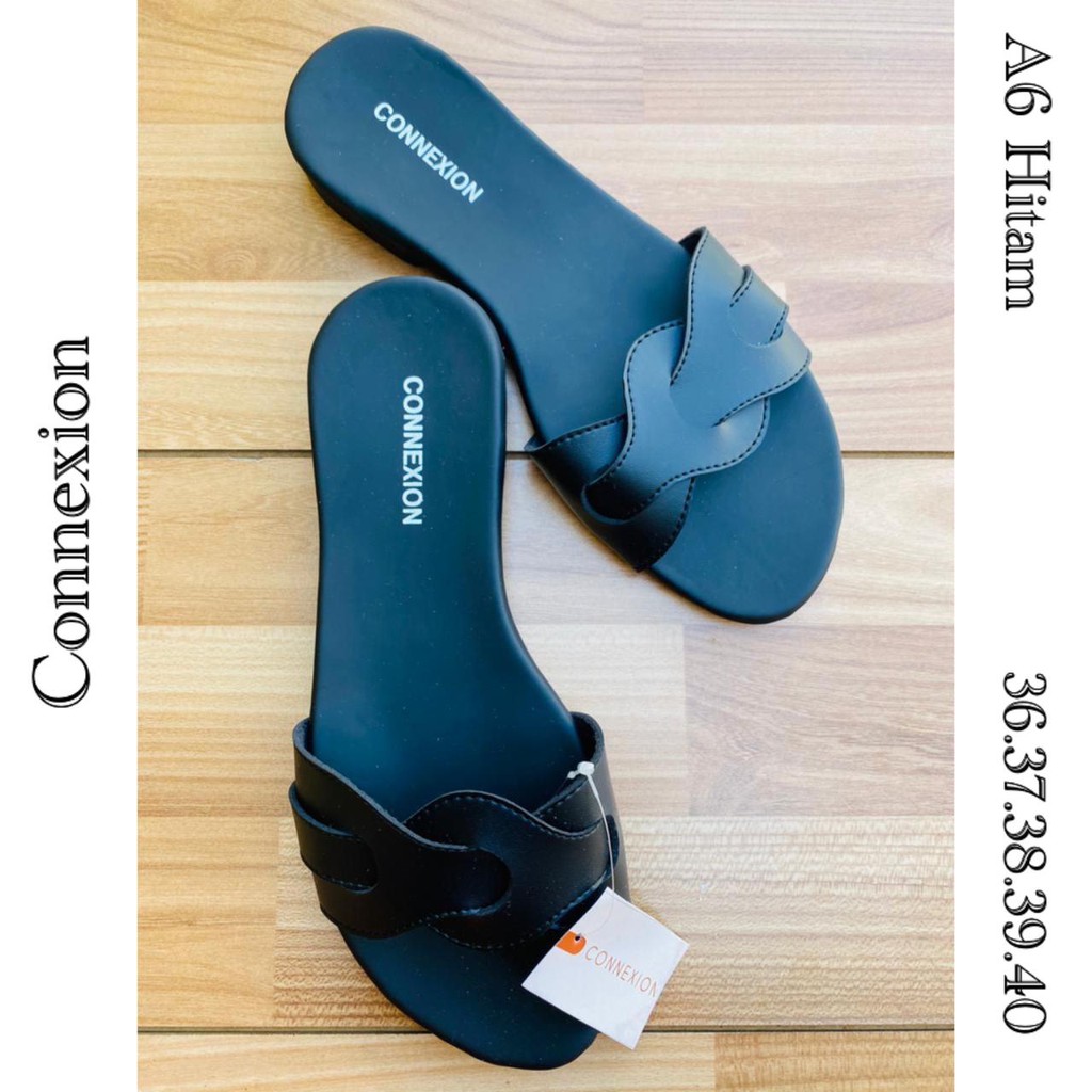 sandal slip hitam 06 bagus