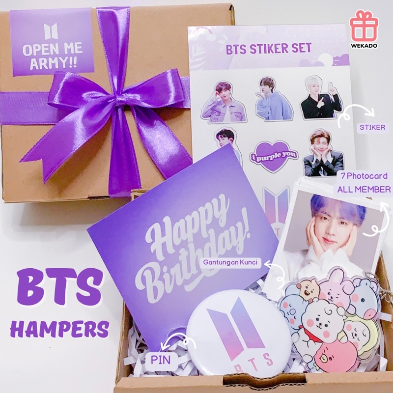 𝐖𝐄𝐊𝐀𝐃𝐎 - Hampers BTS Army Kado Ulang Tahun Wisuda Anniversary Kpop