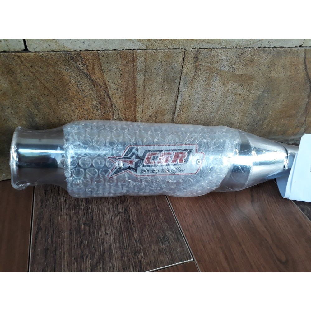 knalpot racing supra x 125 chrome merk csr suara ngebas M bac 97