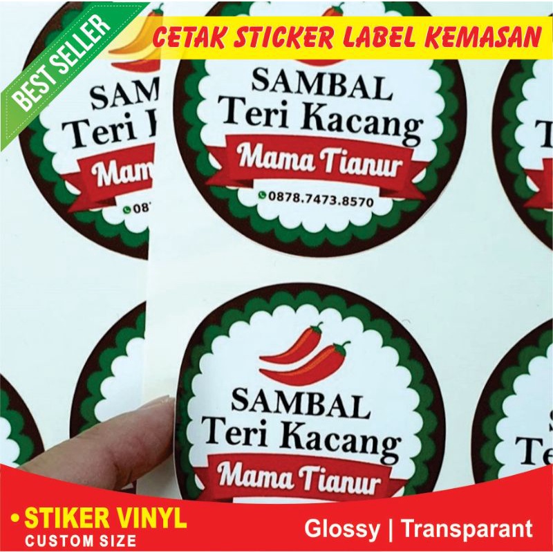 

Custom cetak stiker Label Kemasan