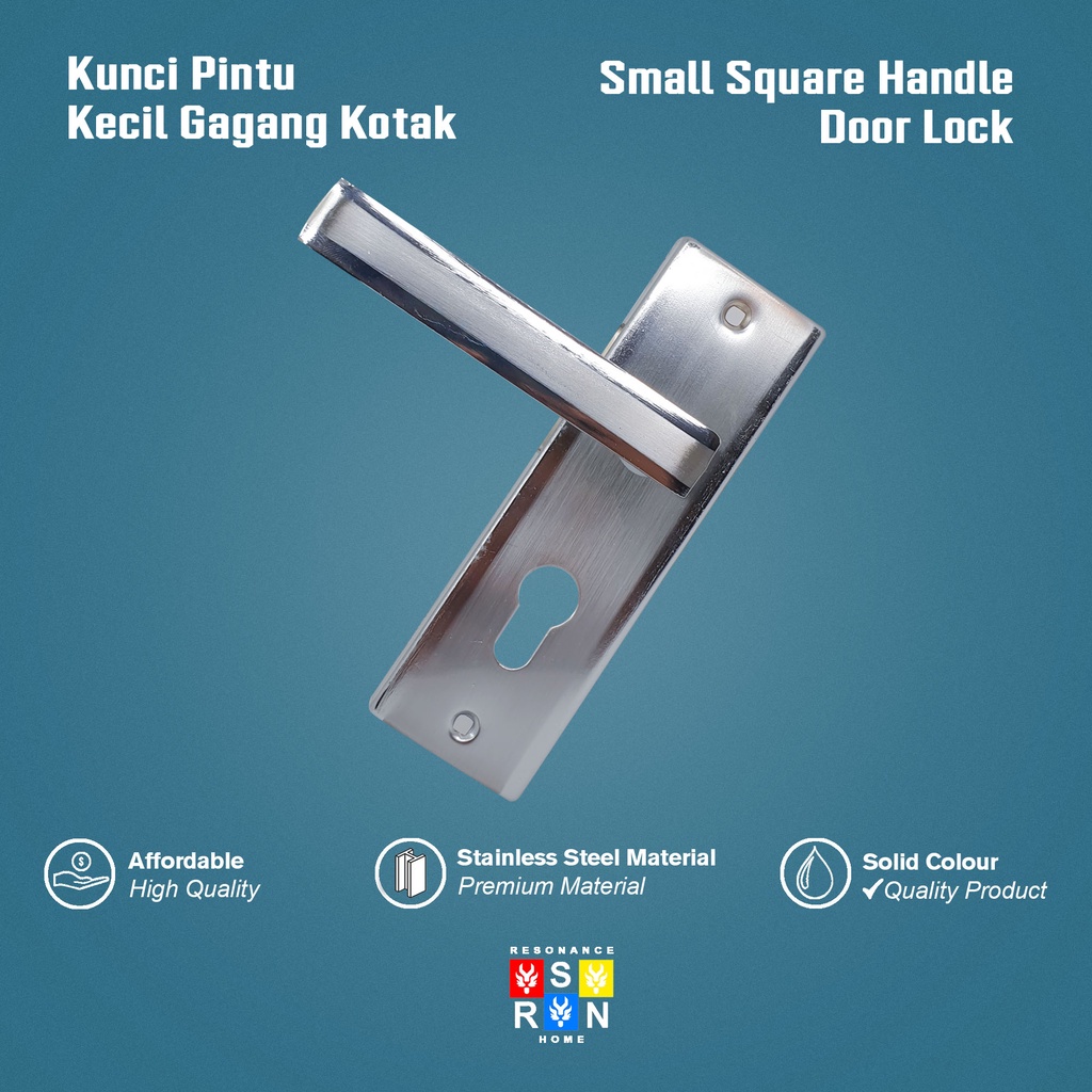 Kunci Pintu Rumah Kotak 15cm Silinder Premium Full Set Resonance Home