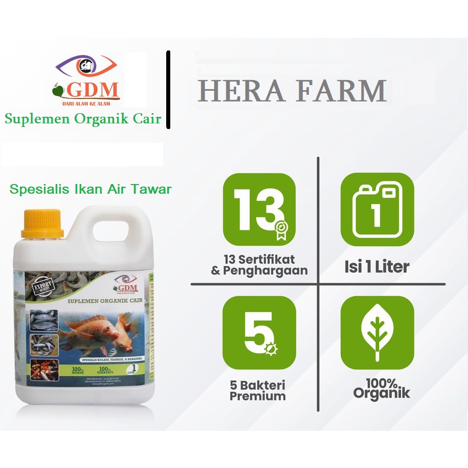 GDM Suplemen Organik Untuk Perikanan 1Liter