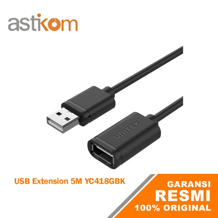 UNITEK Kabel USB Extension 2.0 5M YC418GBK Perpanjangan USB 2.0