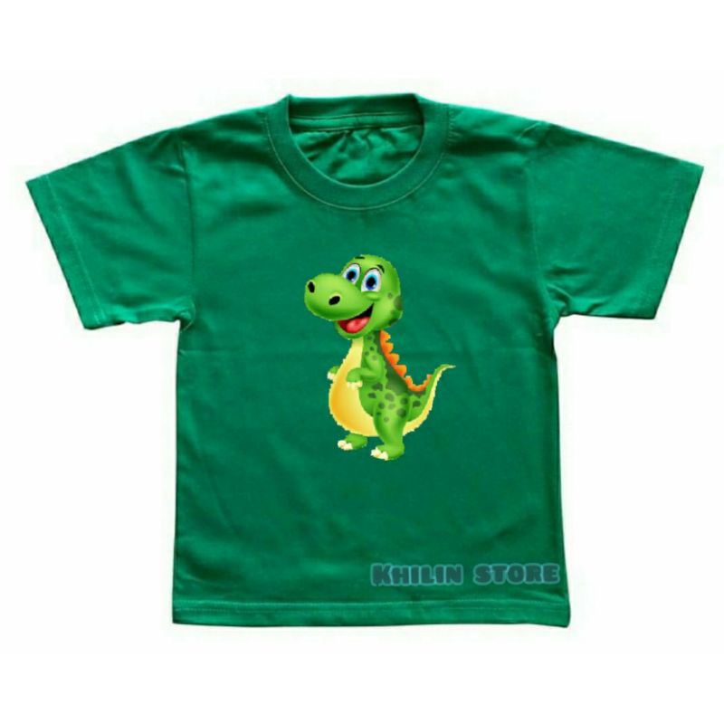 Kaos Dino1 anak usia 2-10th cwe cwo distro baju anak cwe cwo katun premium Kaos anak anak lengan pendek cwe cwo