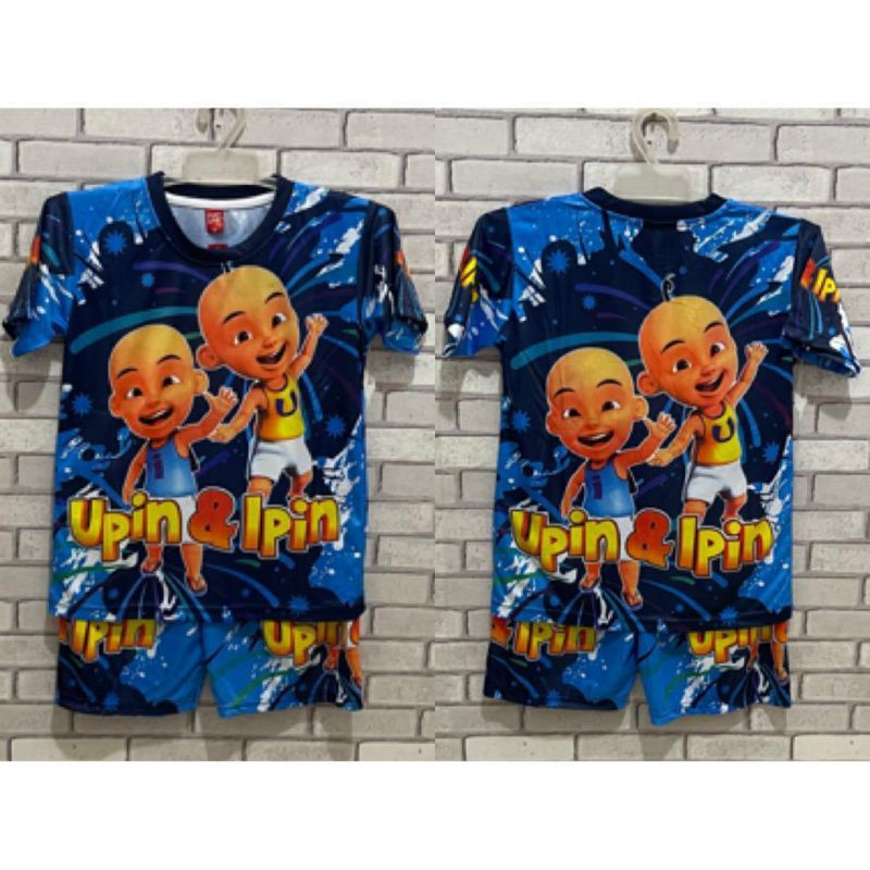 SETELAN ANAK KARTUN UPIN IPIN PRINTING MURAH TERBARU READY