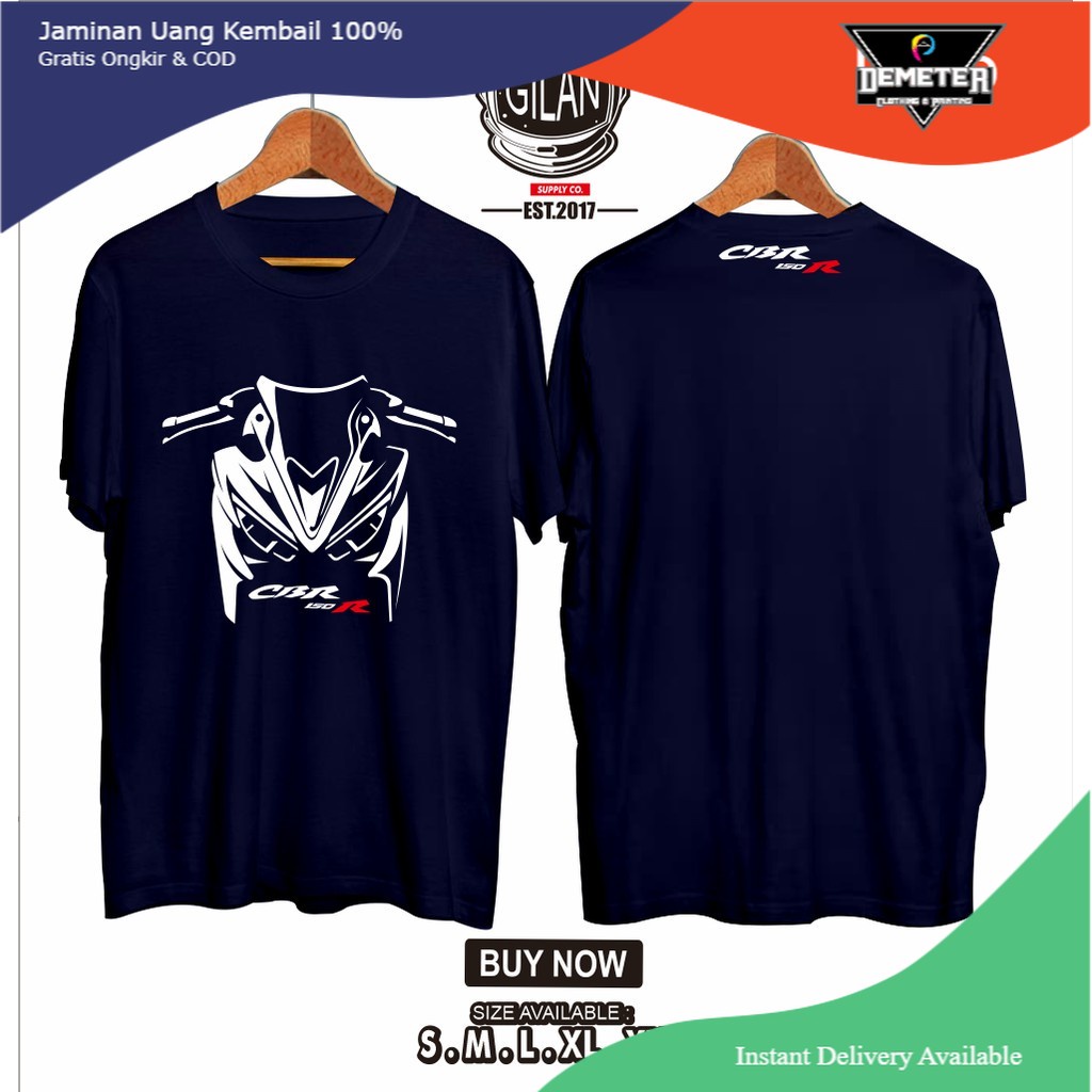 KAOS / BAJU / TSHIRT MOTOR NEW HONDA CBR 150R - KAOS OTOMOTIF RACING TERBARU - DEMETER CLOTH