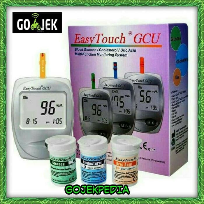 "Alat Test Darah GCU Easy Touch 3in1 EasyTouch Alat Cek Gula Darah"