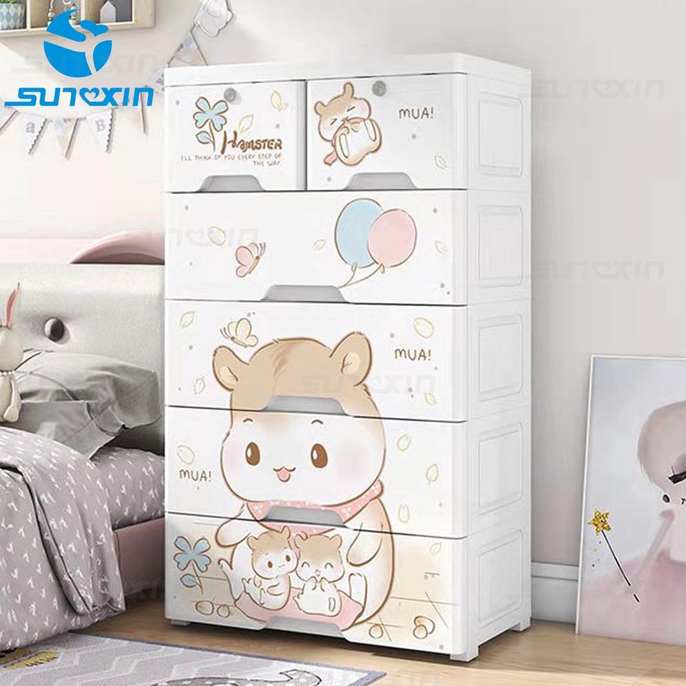 Sunxin - Plastic Storage Cabinet ,Lemari / Laci Plastik 5 Susun , Lemari Baju ::..