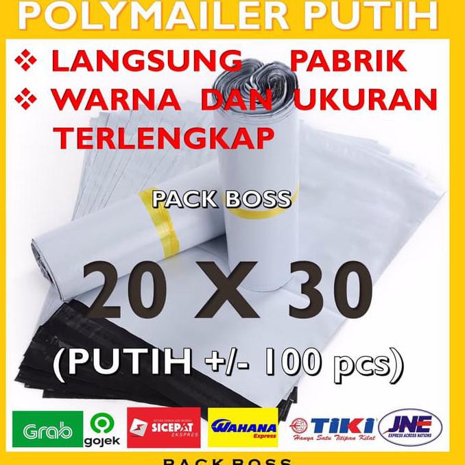 

Putih 20x30 isi +/-100 lembar Polymailer Amplop Plastik OnlineShop BERKUALITAS