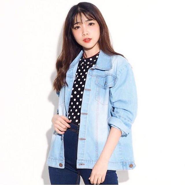 Victoria JAKET  JEANS  ZA BIG OVERSIZE Shopee Indonesia