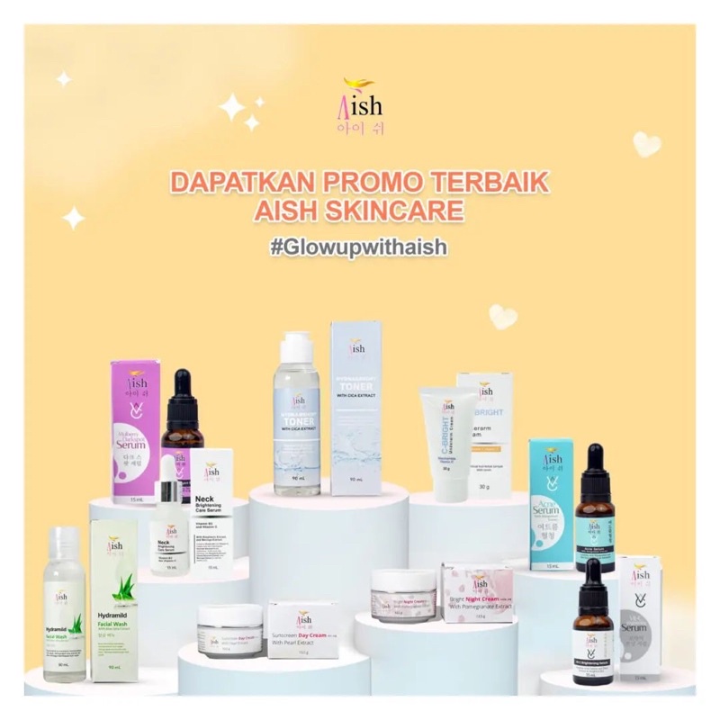 Aish Skincare Original - Paket Aish Perawatan Wajah Pria Wanita 100% Original BPOM