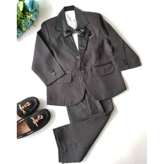 SETELAN JAS ANAK HITAM 4IN1/JAS PESTA ANAK HITAM kode 86