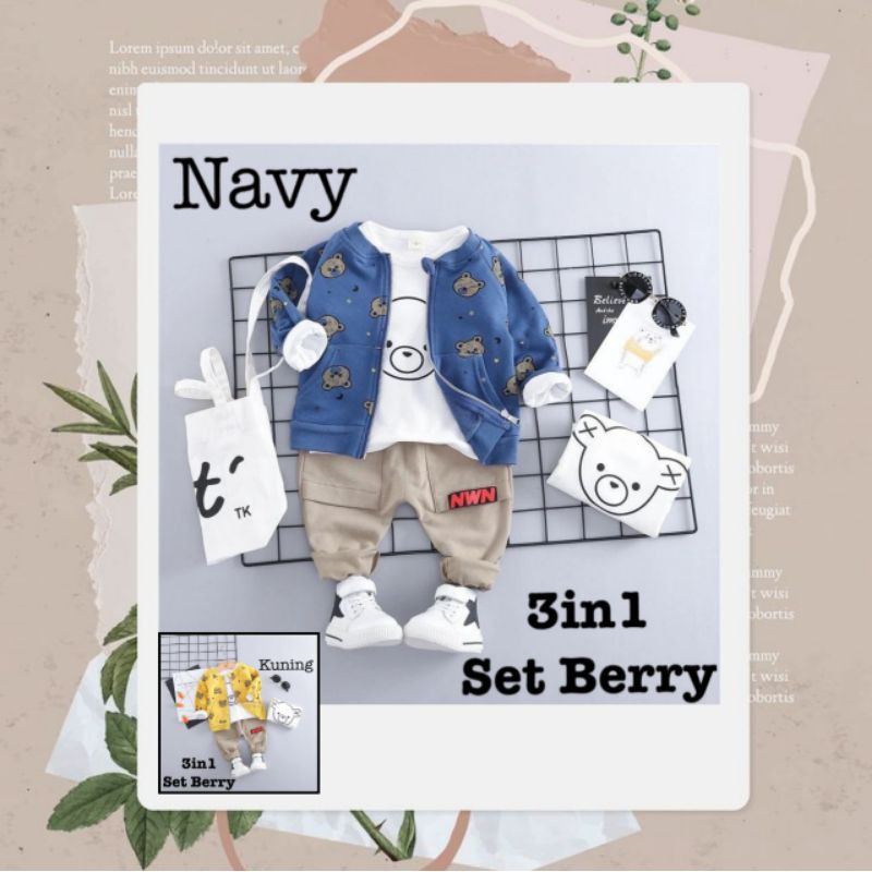 Baju Anak Korea Umur 2 3 4 5 6Tahun TK Set Stelan Setelan Laki Cowok
