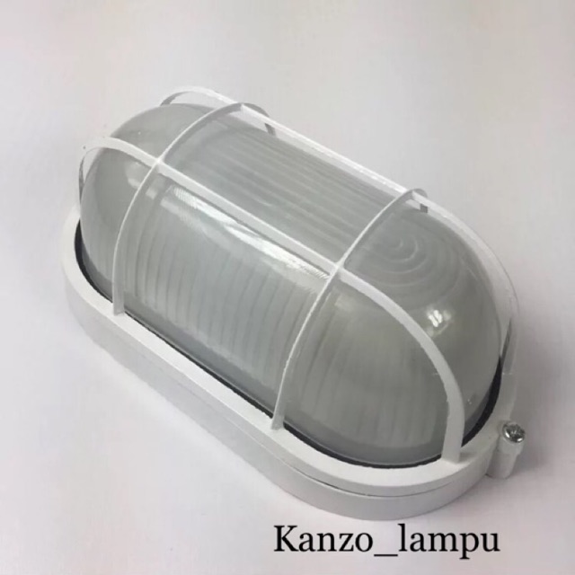 Lampu dinding / outdoor indoor / ball ice / lampu garasi / plafon / model bunker / HITAM