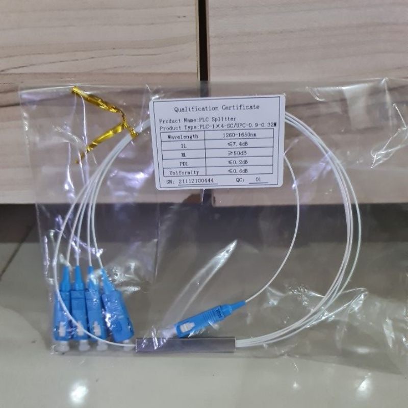 Passive Splitter Fiber Optic 1:4 PLC FUJITOMO SC-UPC