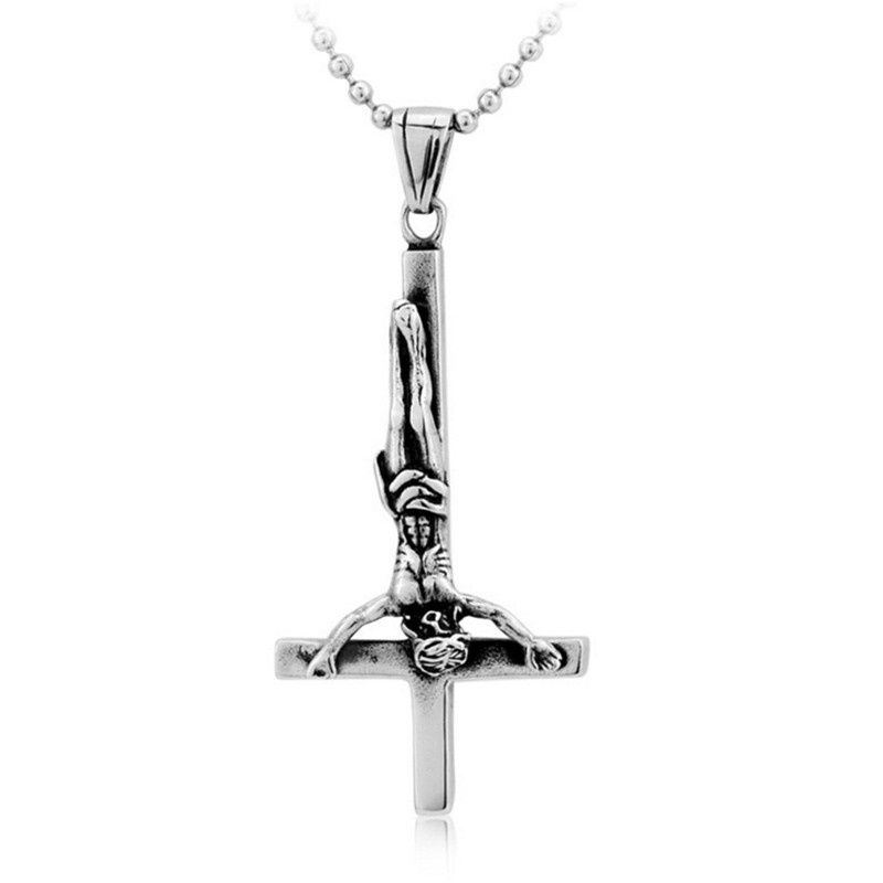 Kalung Yesus Terbalik Jesus Cross Pendant Salib Yesus Terbalik