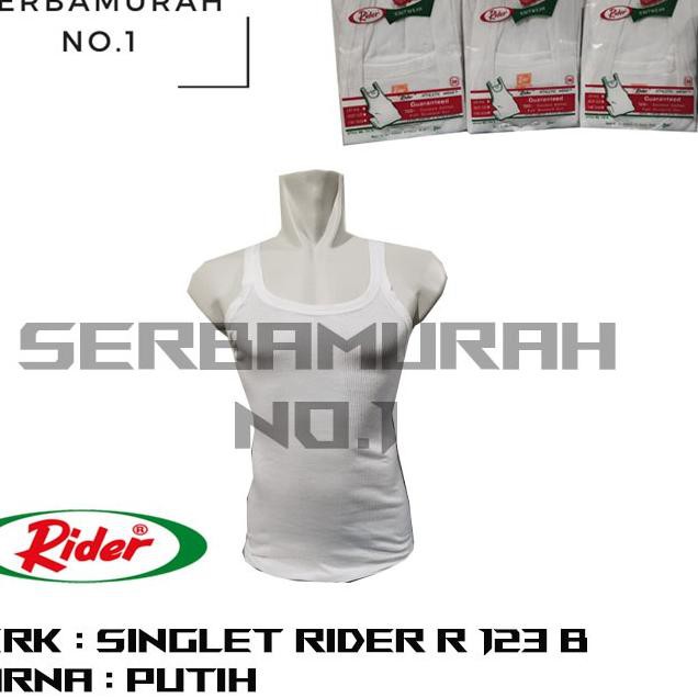 【salebagus】 SINGLET PRIA KAOS DALAM RIDER R123BS  HARGA GROSIR WARNA PUTIH