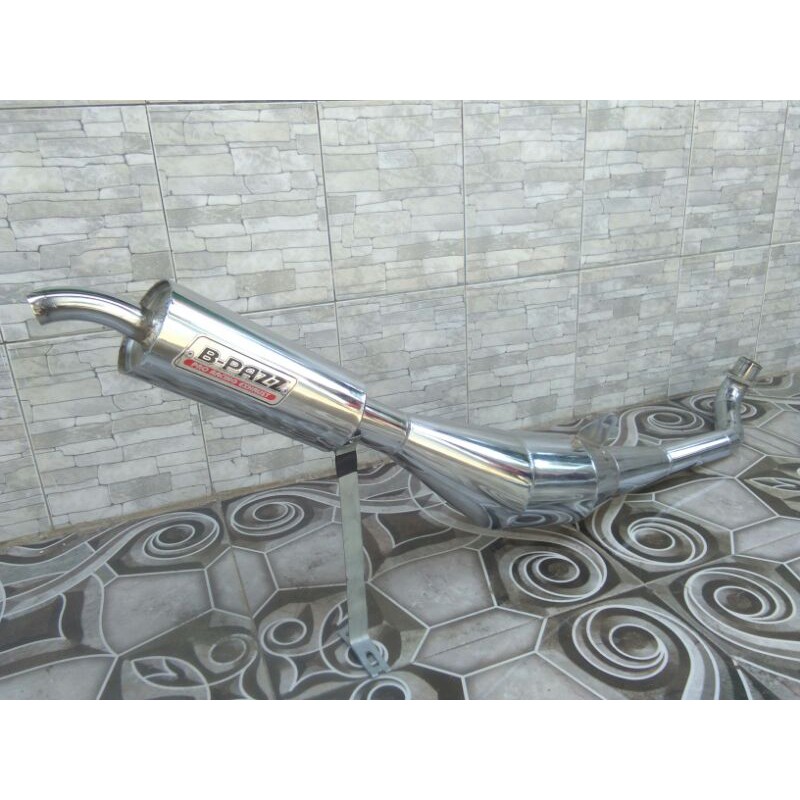 Knalpot  racing FIZ R full croom  RC100 tornado zigma alfa satria 2tak-Fiz r ful crome