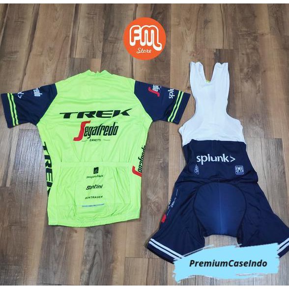 Road Bike Jersey Set Import Trek Segafredo Neon Baju Sepeda Jalanlurussh