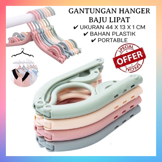 Hanger Lipat Magic / Hanger Pakaian Baju / Gantungan Lipat / Gantungan Baju