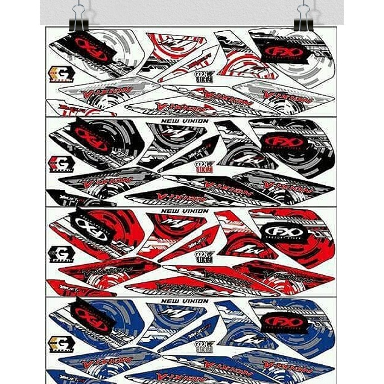 Striping Vixion 2010 2011 2012 Old / Lama Variasi Sticker Stiker Scotlite Skotlet Motor List Li Body