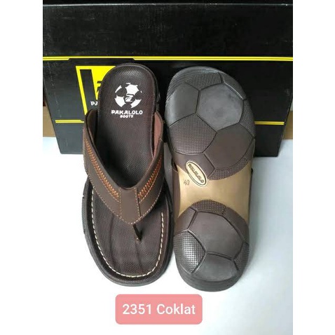 SANDAL PAKALOLO COKELAT 100% KULIT SENDAL PRIA /COWOK SIZE.38 s/d 43 ORIGINAL TERBARU/