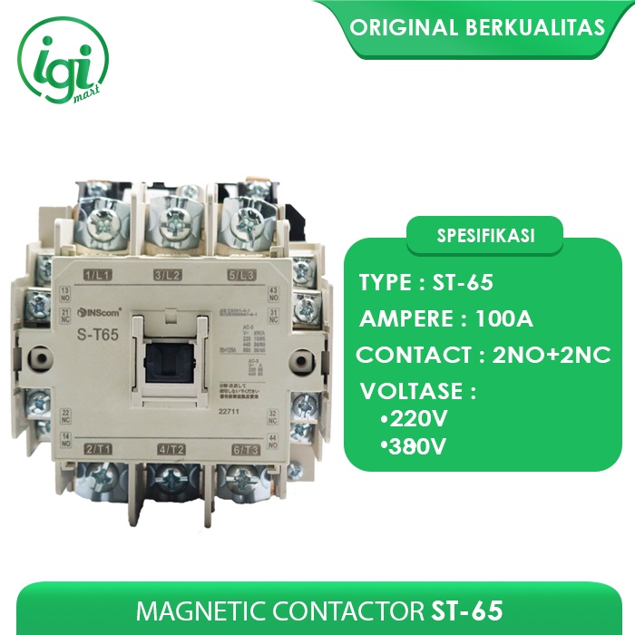 MAGNETIC CONTACTOR S-T 65 / AC CONTACTOR TYPE ST 65
