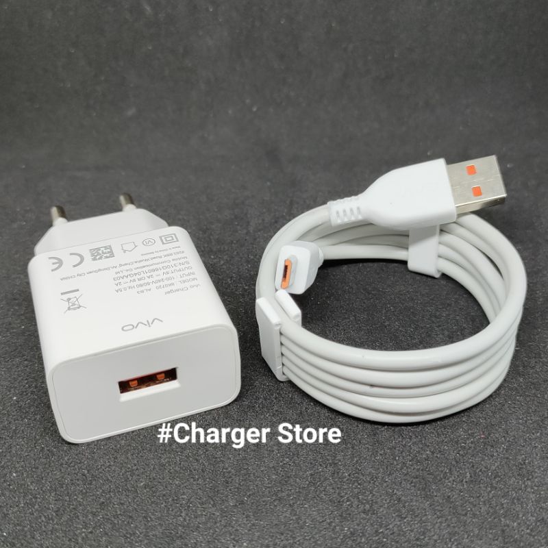 Charger Vivo Original 100% 9V-2A Fast Charging Kabel Micro USB Qualcomm Quick Charger