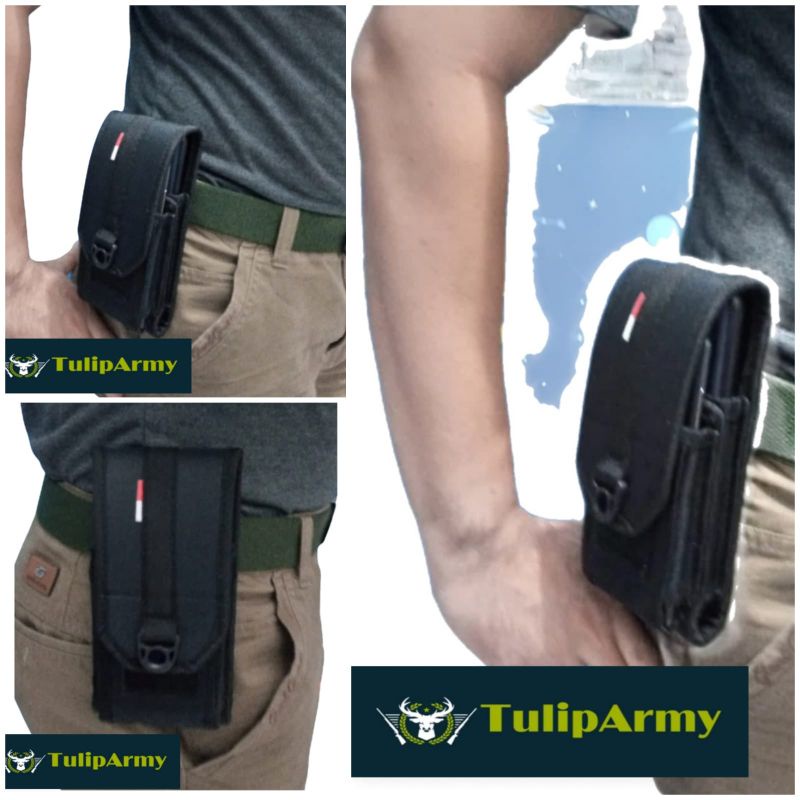 Sarung Hp dual slot 6,8 inch/pouch hp dual slot kanvas