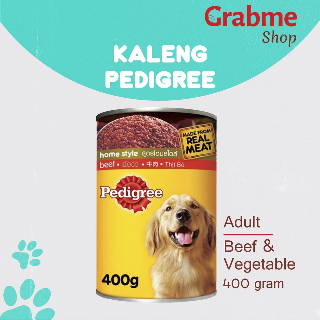 Makanan Anjing basah Pedigree Kaleng 400g - Beef