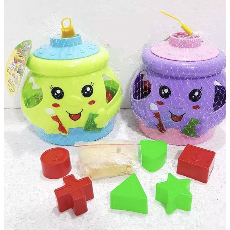 MAINAN ANAK MURAH CETAKAN PASIR GUCI PUZZLE PINTAR KINETIC SAND