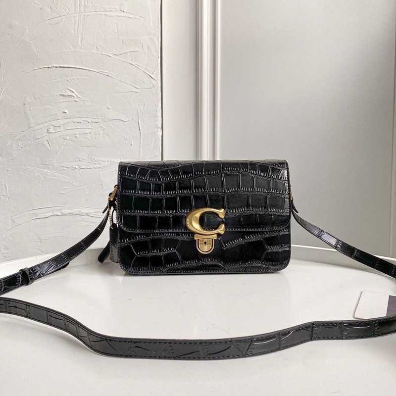 Coach Studio Croc-Embossed Shoulder Bag (C6640)