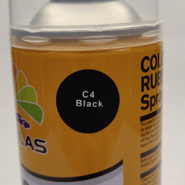 CARLAS RUBBER PAINT BLACK C4 DOFF CAT KARET CAT SEMPROT PYLOX 400ml