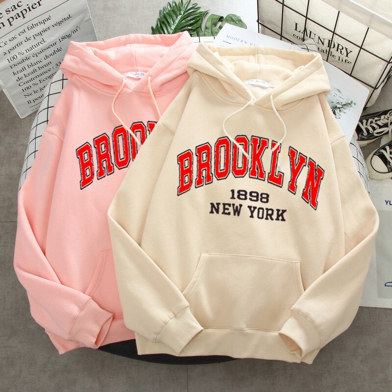 IvannaCollection Hoodie Oversize Wanita dan Pria Sweater Hodie Couple BROOKLYN Jaket Wanita Tebal