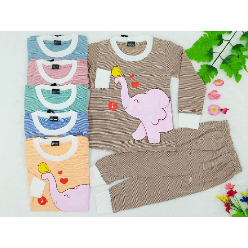 [Ss#167] Setelan Piyama Anak Model Za-Ra Kids Size 1-3tahun Bahan Kaus / Pakaian Anak Perempuan