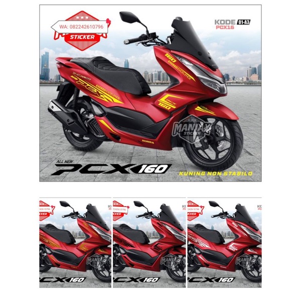 Striping Cutting Sticker Honda NEW PCX MERAH 2021 160 Sporty