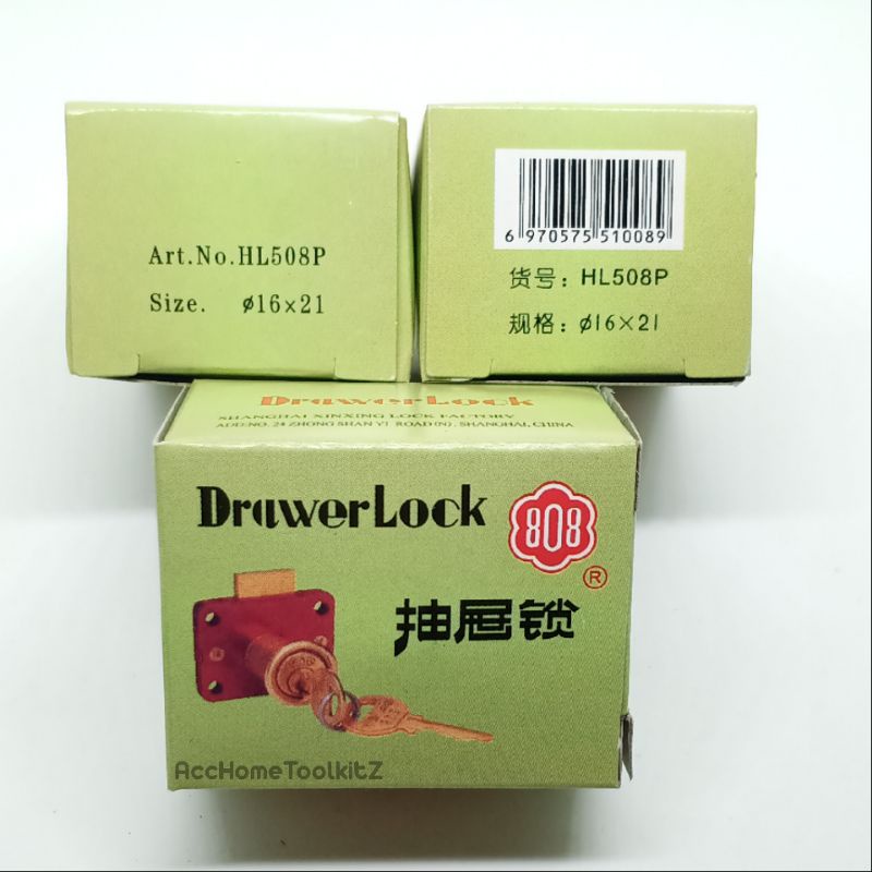 Kunci Laci Lemari ASLI Shanghai 808 Kecil 16MM / Drawer Lock