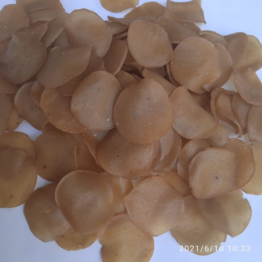 

250 GRAM KERUPUK PULI POLOS MEKAR BUNDAR GURIH ENAK/KRUPUK RASA BAWANG