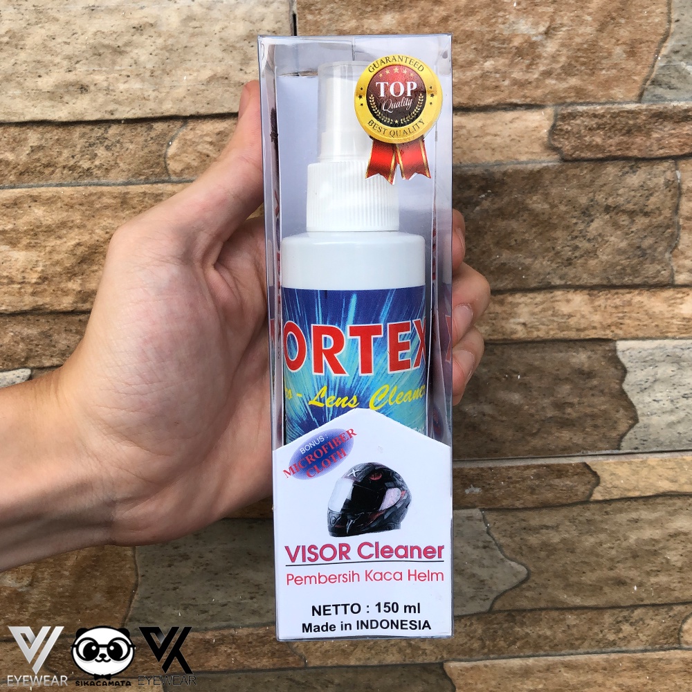 [TERMURAH] Vortex Spray PEMBERSIH KACA HELM premium 150 ml  (Cairan Pembersih Kaca Helm, Lensa Kacamata, Kamera, Laptop, &amp; HP) USA Formula